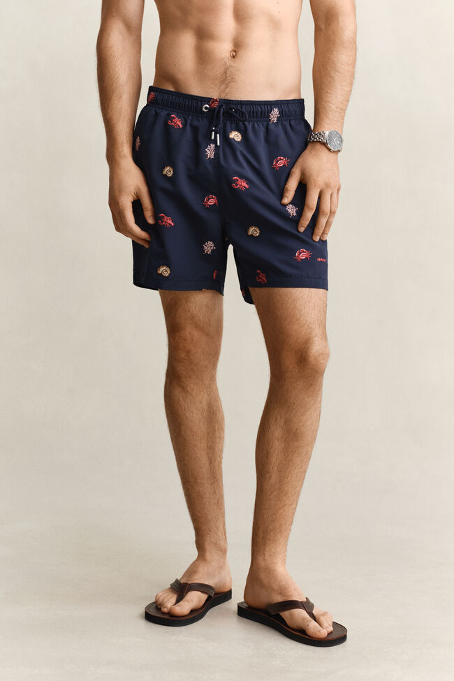 Lobster Embroidered Swim Shorts