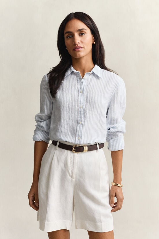 Regular Fit Striped Linen Shirt