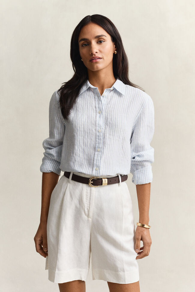 Regular Fit Striped Linen Shirt