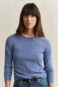 Cable Knit Crew Neck Sweater