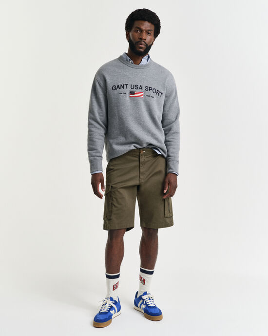 Relaxed Fit Twill Cargo Shorts