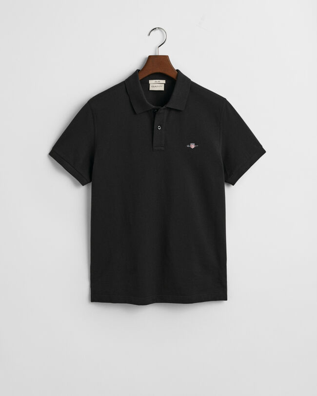 Slim Fit Shield Piqué Polo Shirt