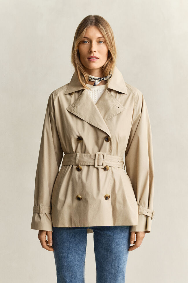 Lightweight Short Trench Coat