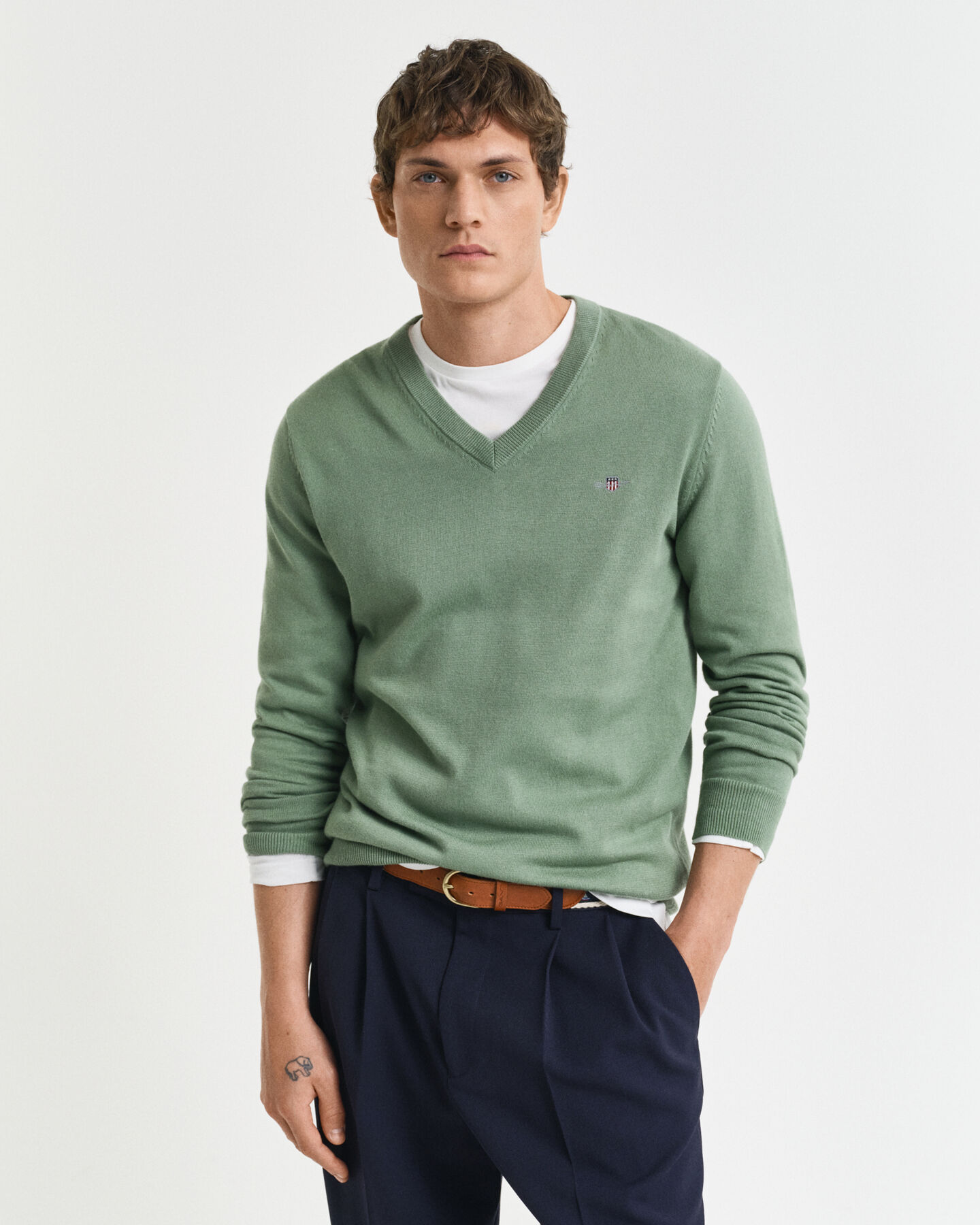 Classic Cotton V-Neck Sweater
