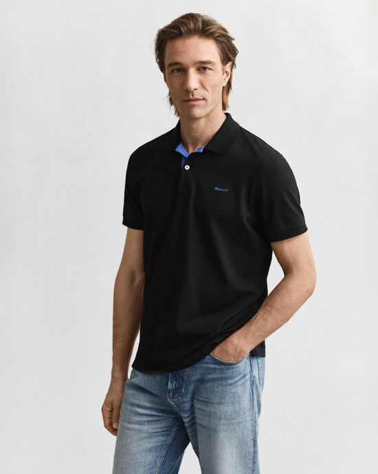 Contrast Piqu&eacute; Polo Shirt