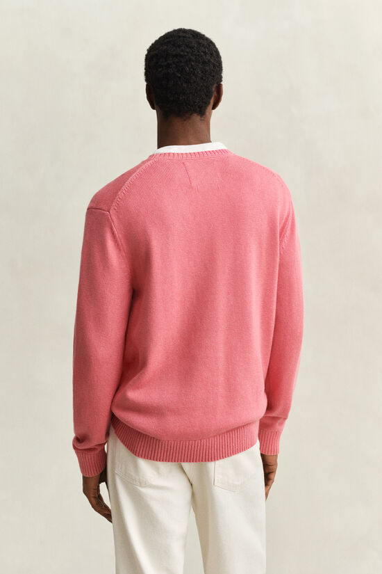 Cotton Blend Crew Neck Sweater