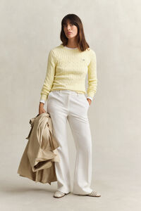 Cable Knit Crew Neck Sweater