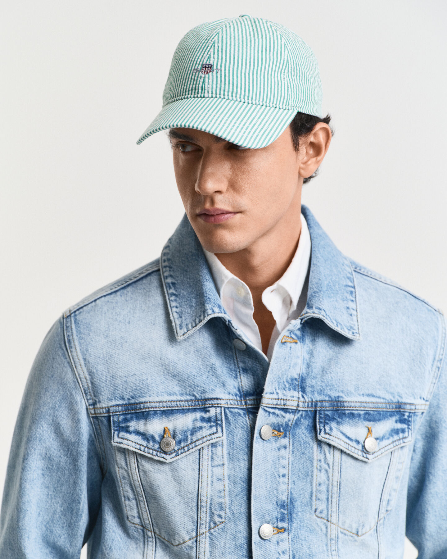 Striped Seersucker Cap
