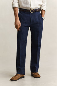 Indigo Seersucker Suit Pants