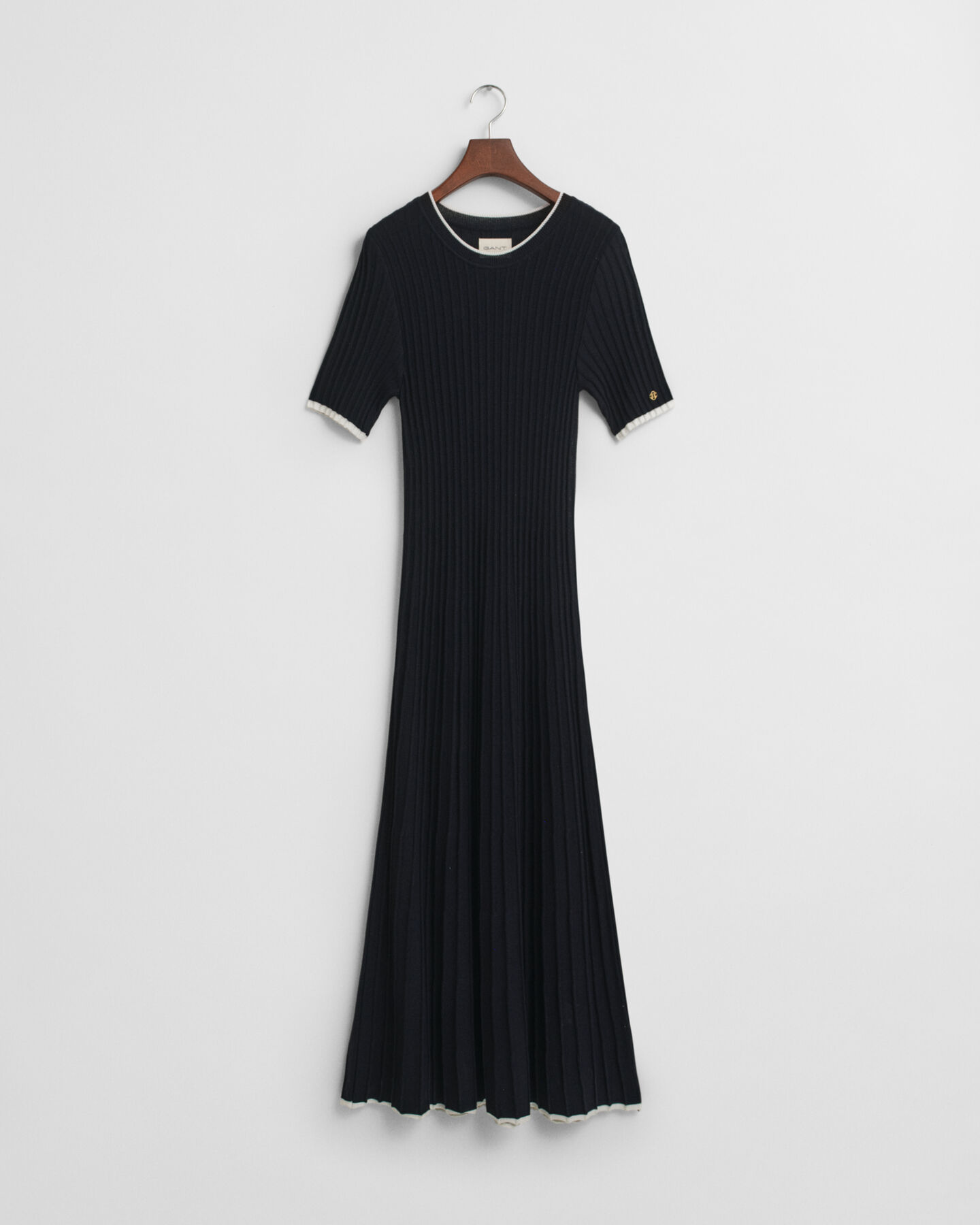 Contrast Ribbed Knit Dress