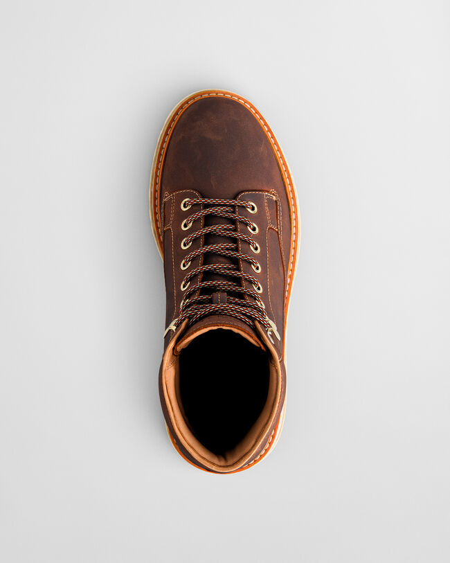 Clafton Leather Lace-Up Boots