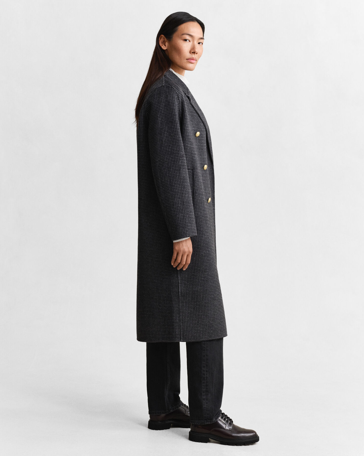 Checked Handstitched Coat