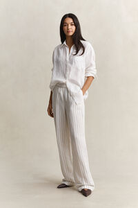 Striped Linen Blend Pants