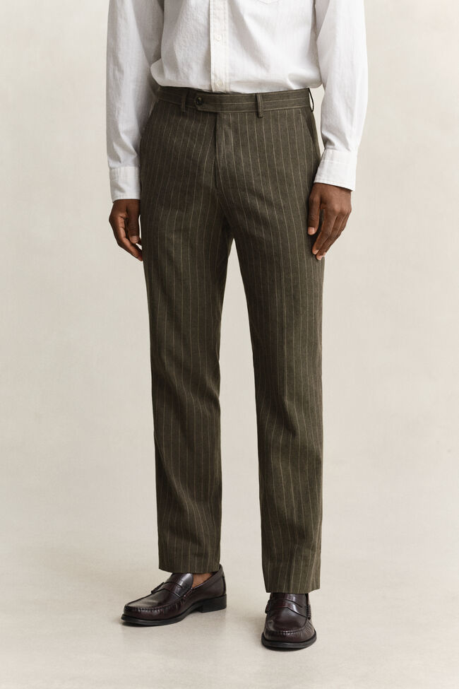 Pinstriped Suit Pants