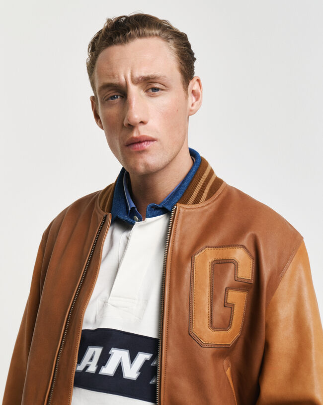 Leather Varsity Jacket