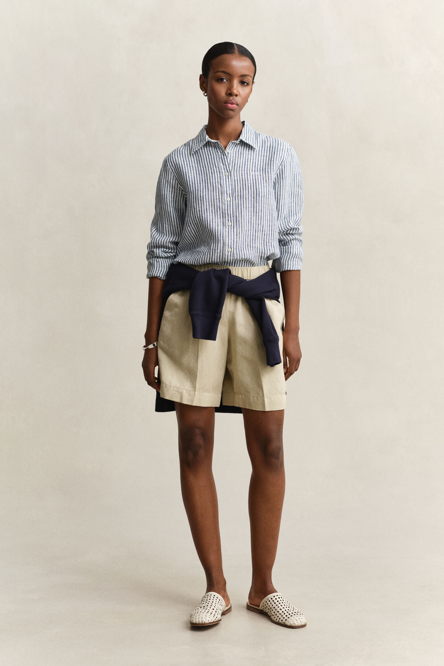 Regular Fit Striped Linen Shirt