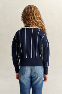 Teen Girls Striped Cardigan