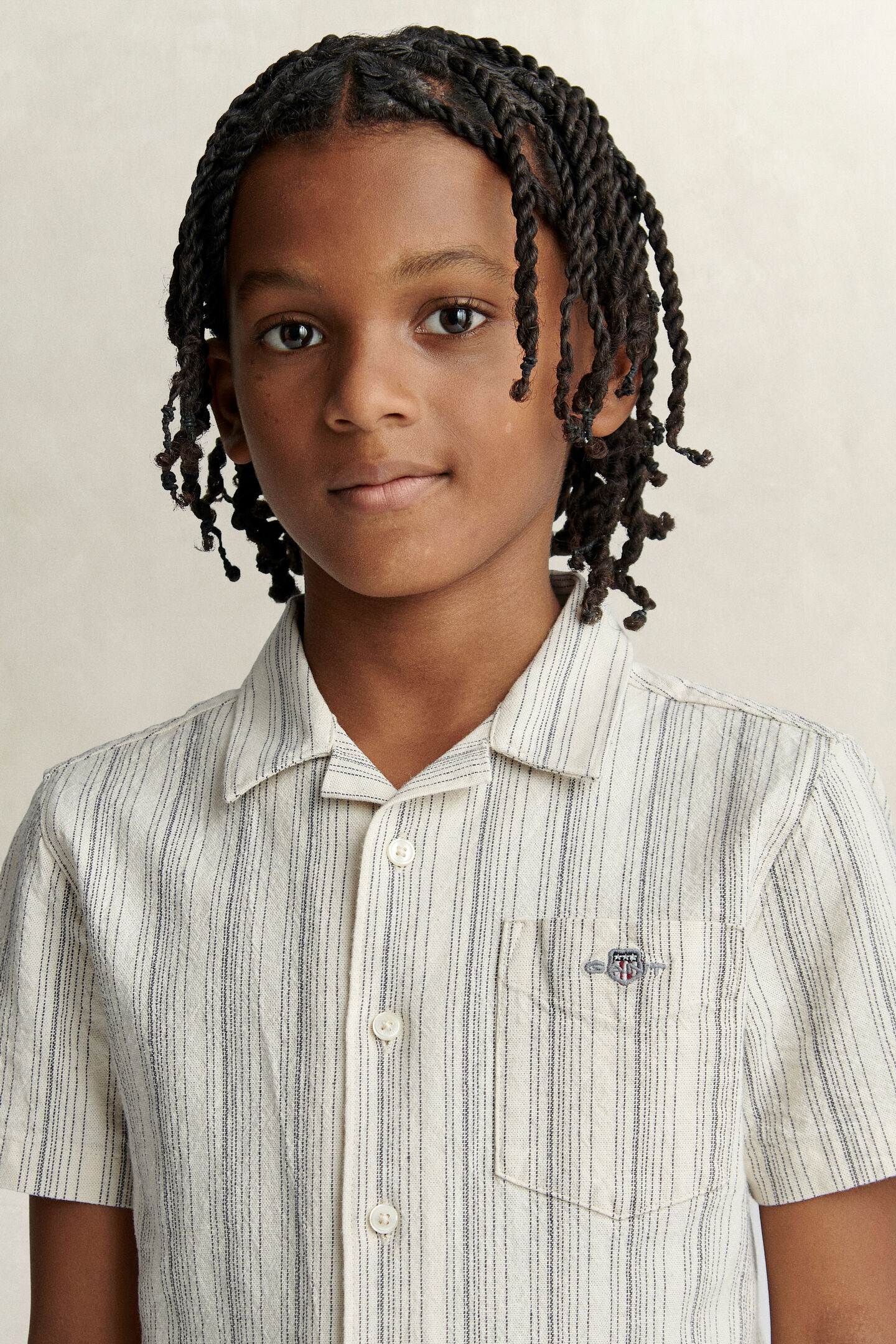 Teen Boys Striped Linen Blend Shirt