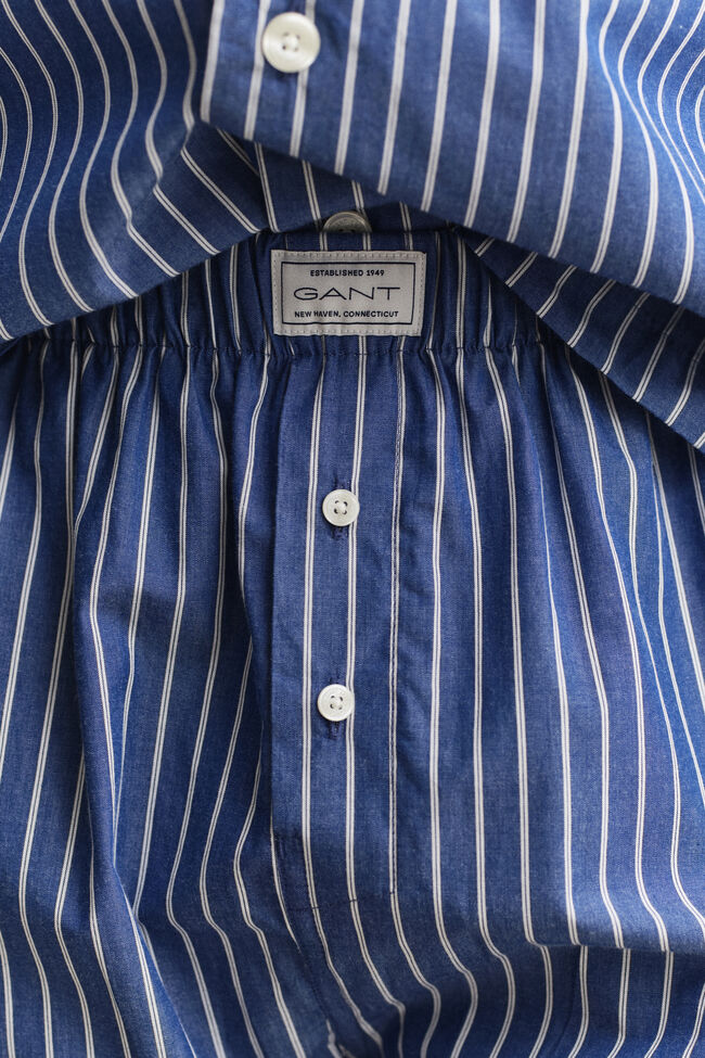 Striped Poplin Pajama Set