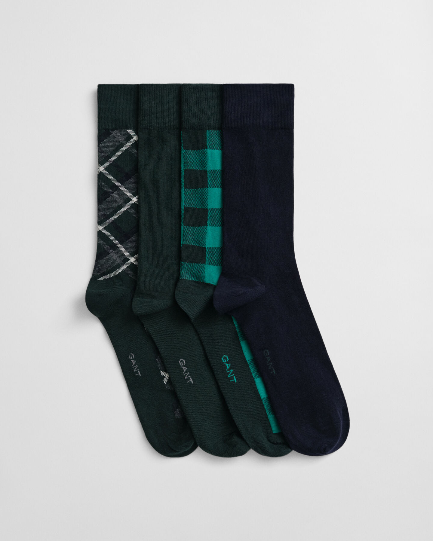 4-Pack Checked & Solid Socks Gift Box