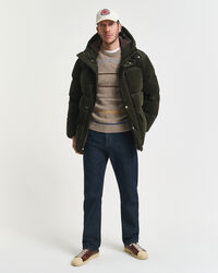 Striped Wool Blend Nepps Crew Neck Sweater