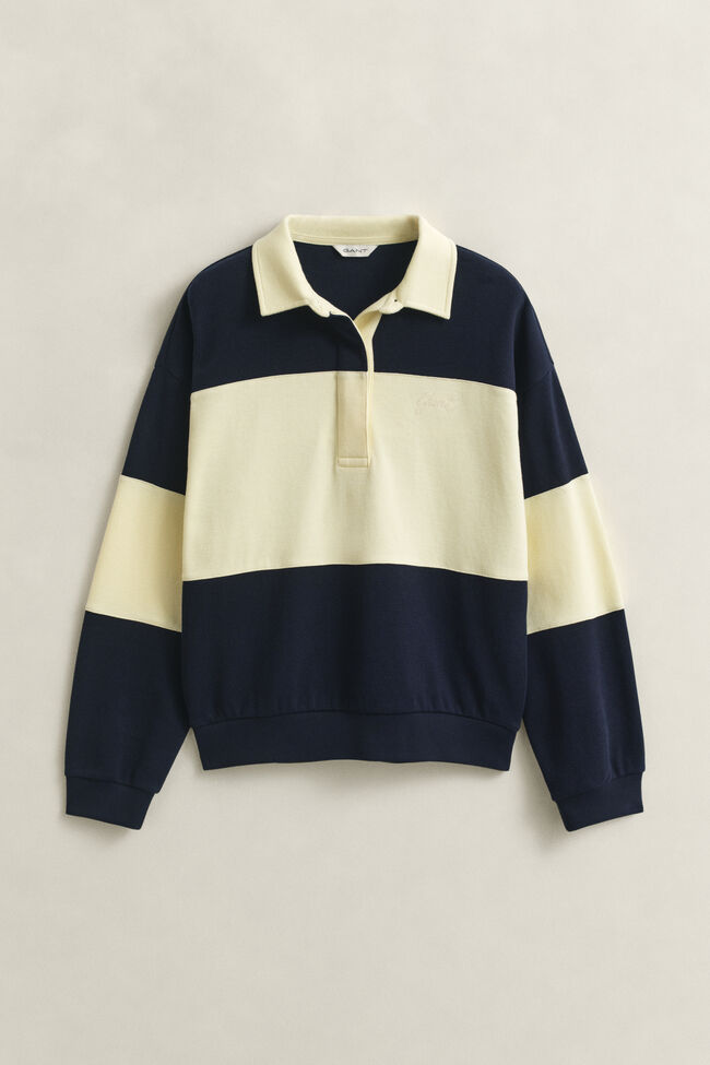 Piqu&eacute; Textured Color Blocked Rugger