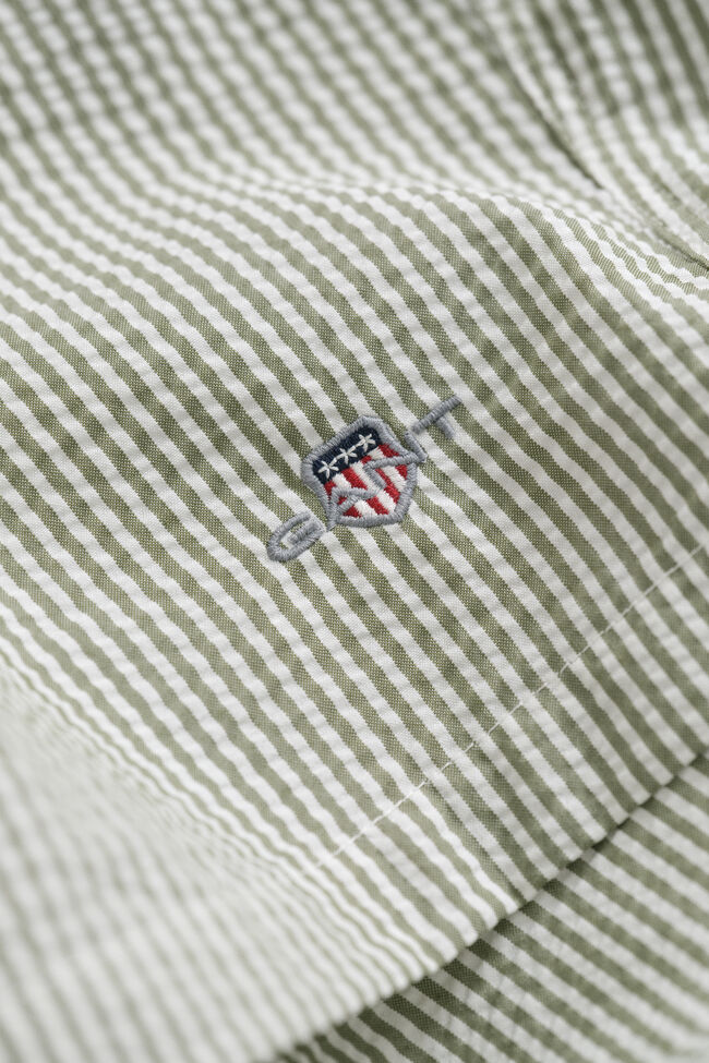 Striped Seersucker Swim Shorts