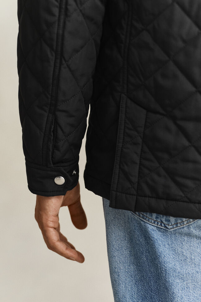 Quilted Windcheater Mid-Length Jacket