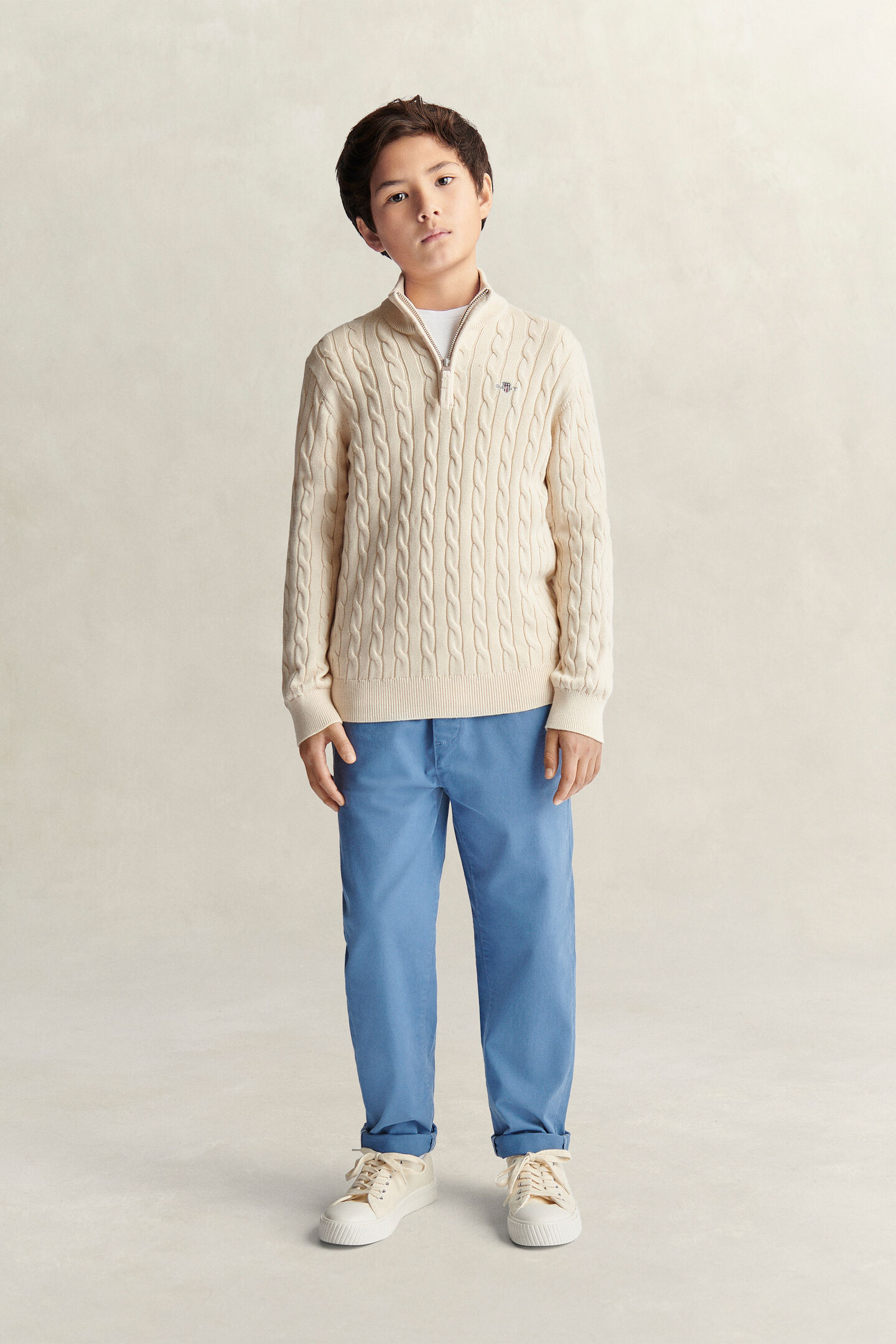 Teen Boys Shield Half Zip Sweater