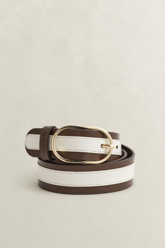 Striped Leather Belt
