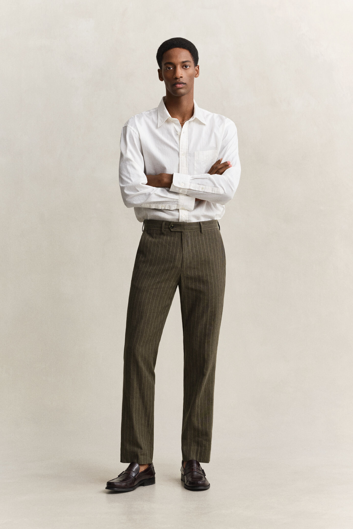 Pinstriped Suit Pants