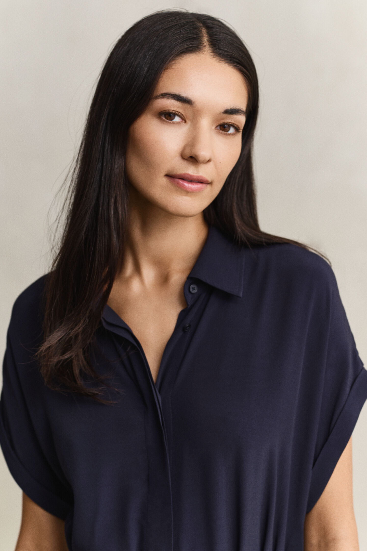 Cap Sleeve Shirt Dress