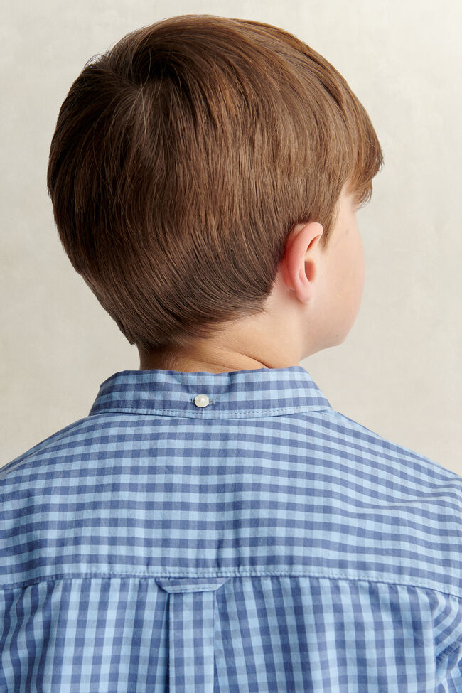 Teen Boys Gingham Poplin Shirt
