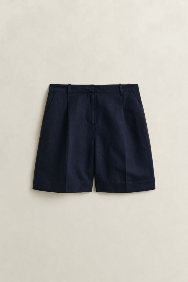 Tailored Linen Blend Shorts