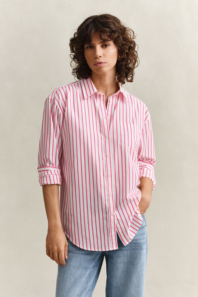 Relaxed Fit Classic Striped Poplin Shirt