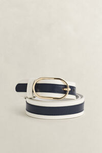 Striped Leather Belt