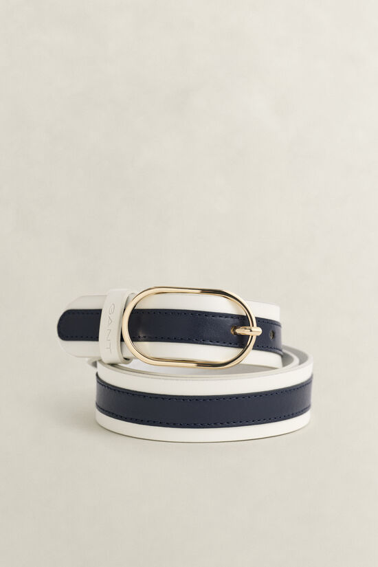 Striped Leather Belt