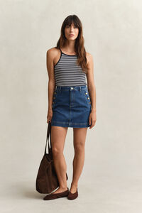Striped Halterneck Tank Top