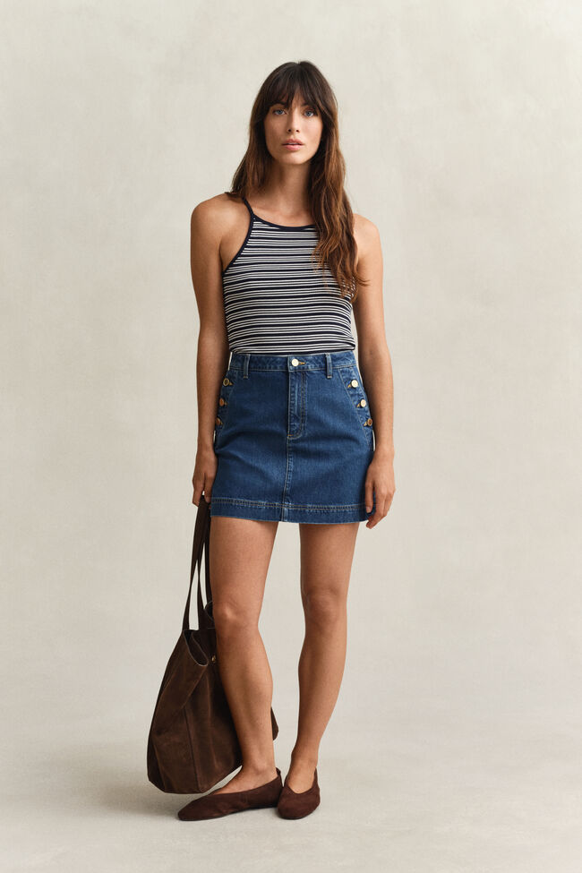 Striped Halterneck Tank Top
