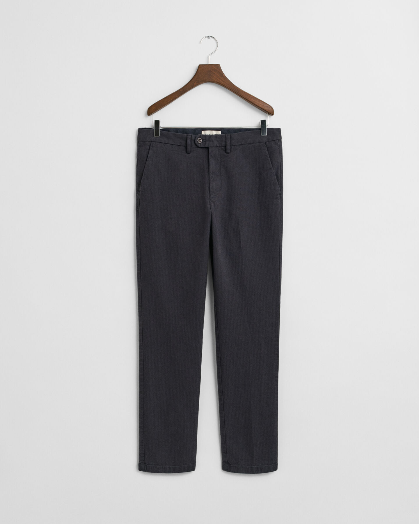 Slim Fit Cotton Herringbone Pants