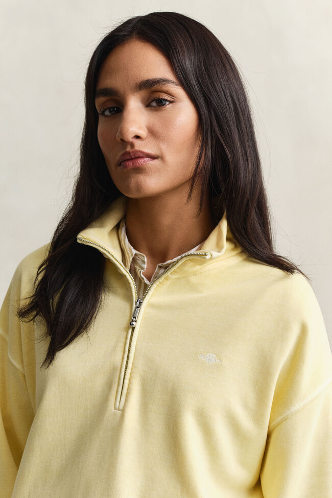 Washed Shield Half-Zip Sweatshirt