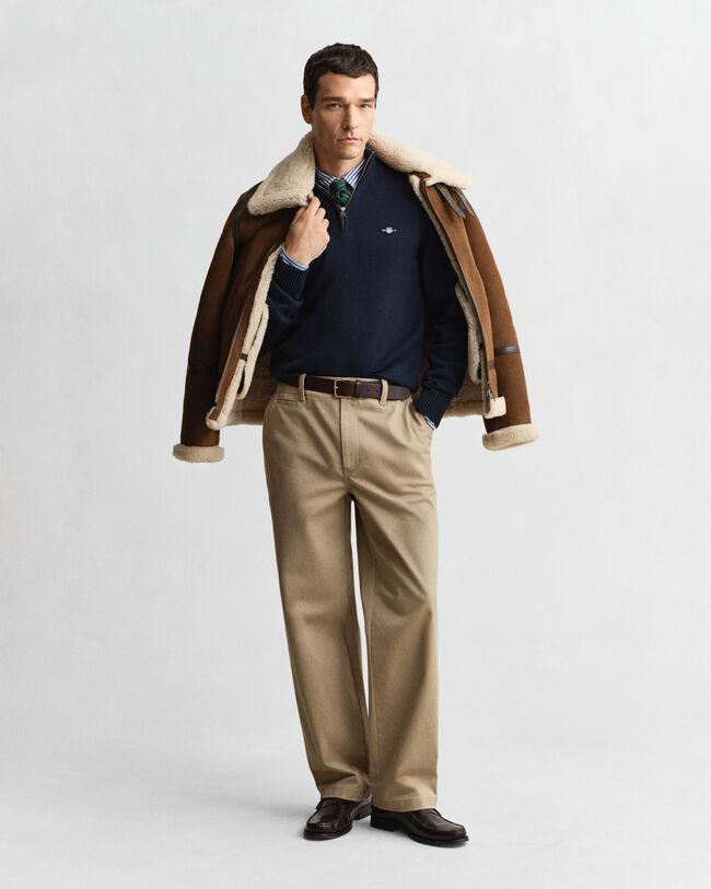 Casual Cotton Half-Zip Sweater