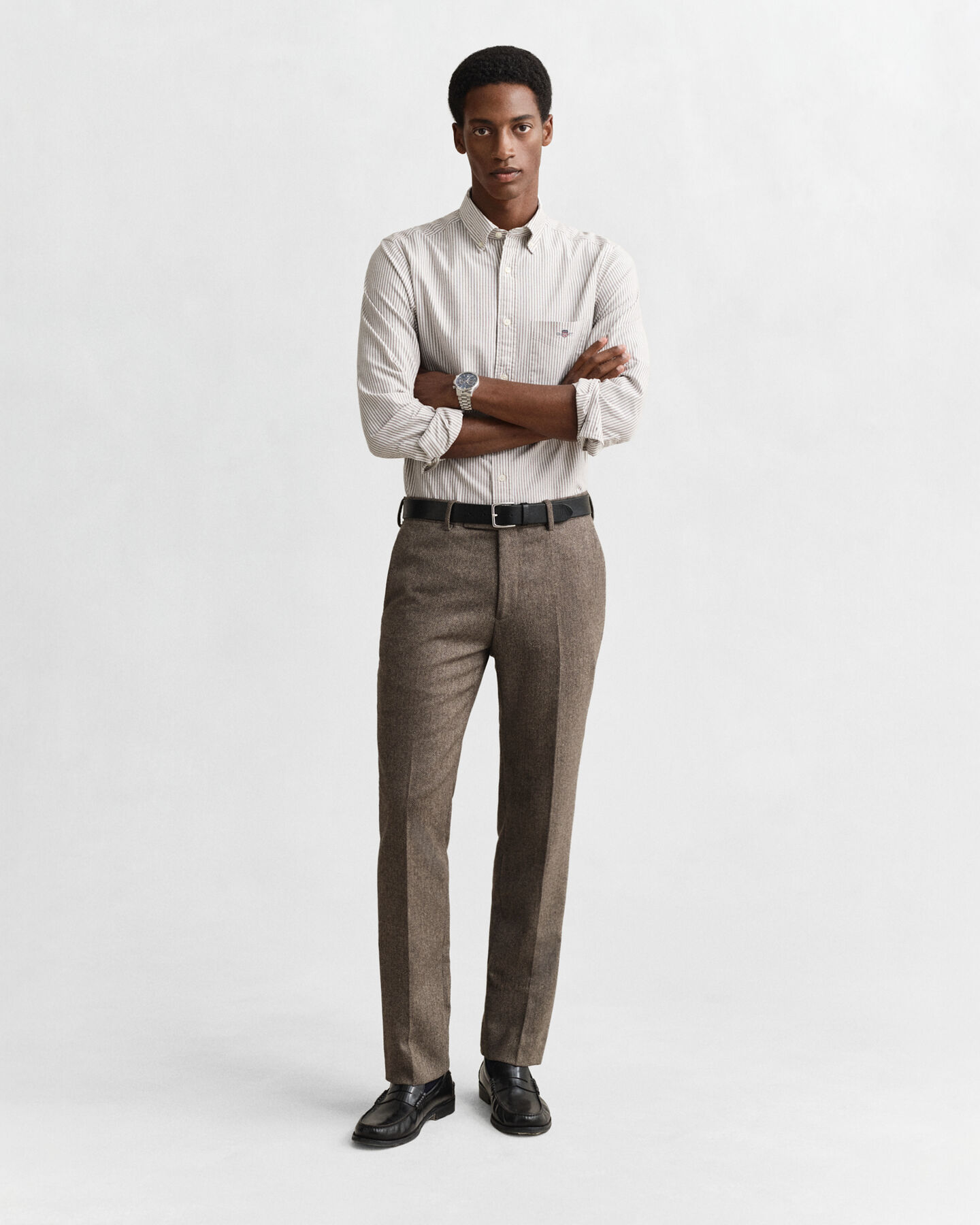 Regular Fit Banker Stripe Classic Oxford Shirt