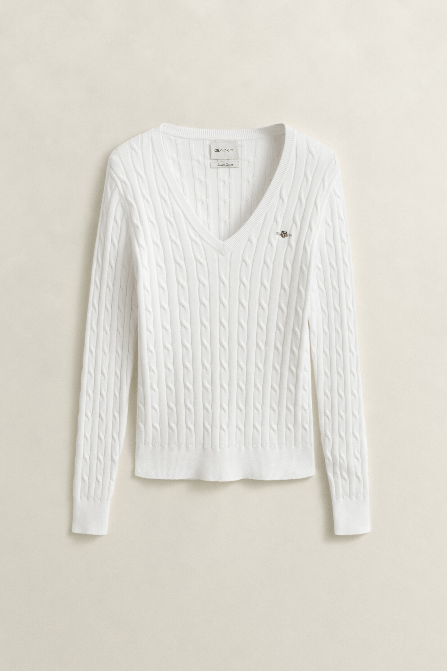 Cable Knit V-Neck Sweater