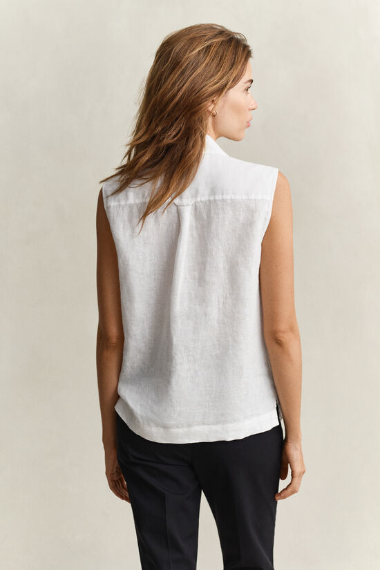 Sleeveless Linen Shirt