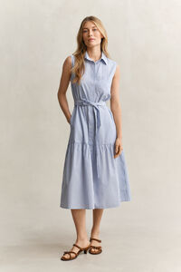 Sleeveless Striped Cotton Dress