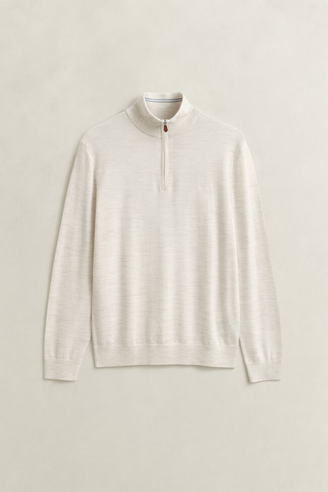 Extra Fine Merino Wool Half-Zip Sweater