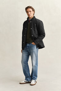 Quilted Windcheater Mid-Length Jacket