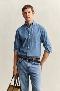 Regular Fit Indigo Shirt