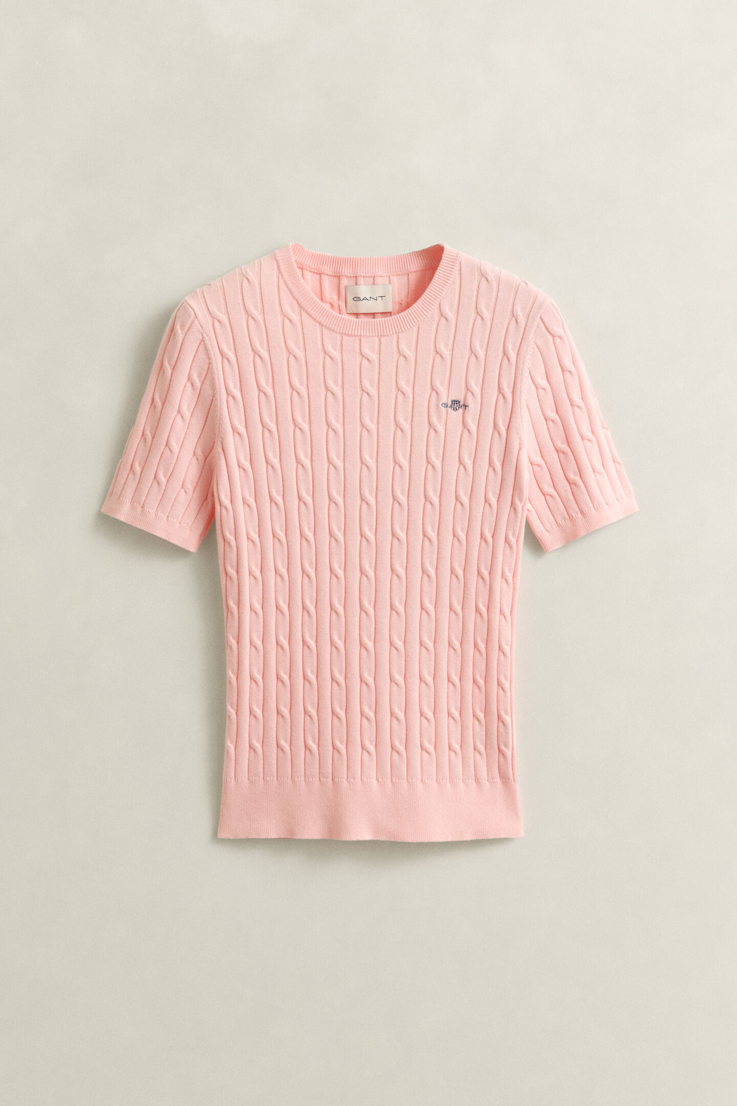 Cable Knit Short Sleeve Sweater